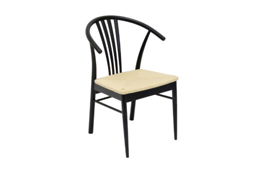 GRACE Dining Chair in Black/Natural - Image 2